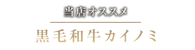 当店オススメ黒毛和牛カイノミ